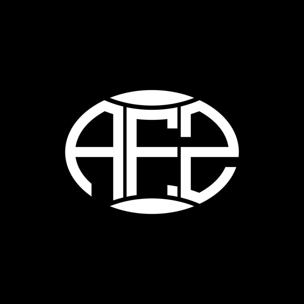 afz astratto monogramma cerchio logo design su nero sfondo. afz unico creativo iniziali lettera logo. vettore