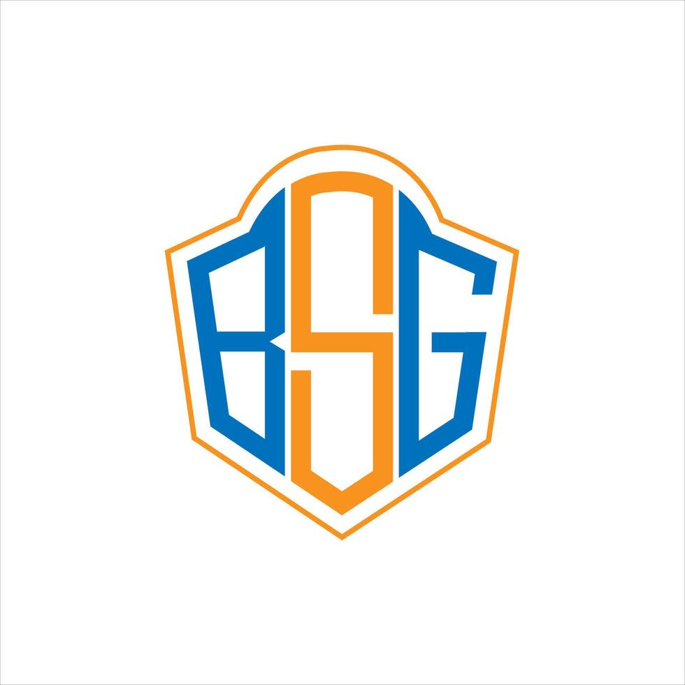 bsg astratto monogramma scudo logo design su bianca sfondo. bsg creativo iniziali lettera logo. vettore