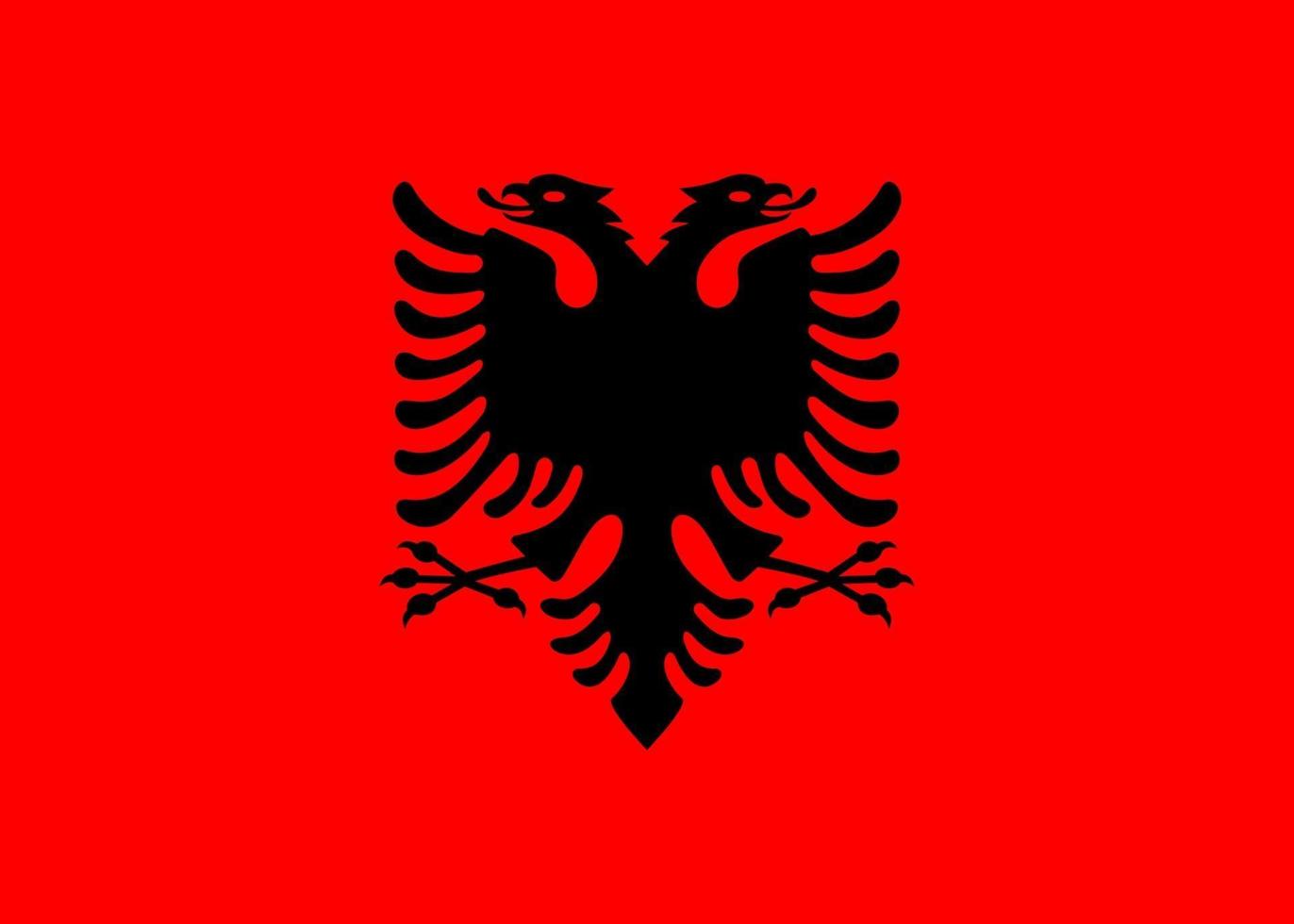 bandiera dell'albania vettore isolare banner stampa illustrazione