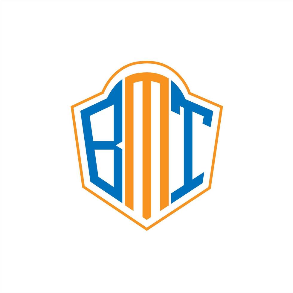 bmt astratto monogramma scudo logo design su bianca sfondo. bmt creativo iniziali lettera logo. vettore