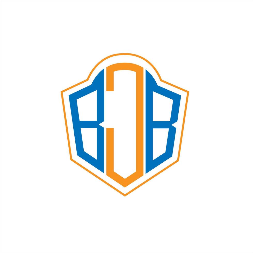 bjb astratto monogramma scudo logo design su bianca sfondo. bjb creativo iniziali lettera logo. vettore