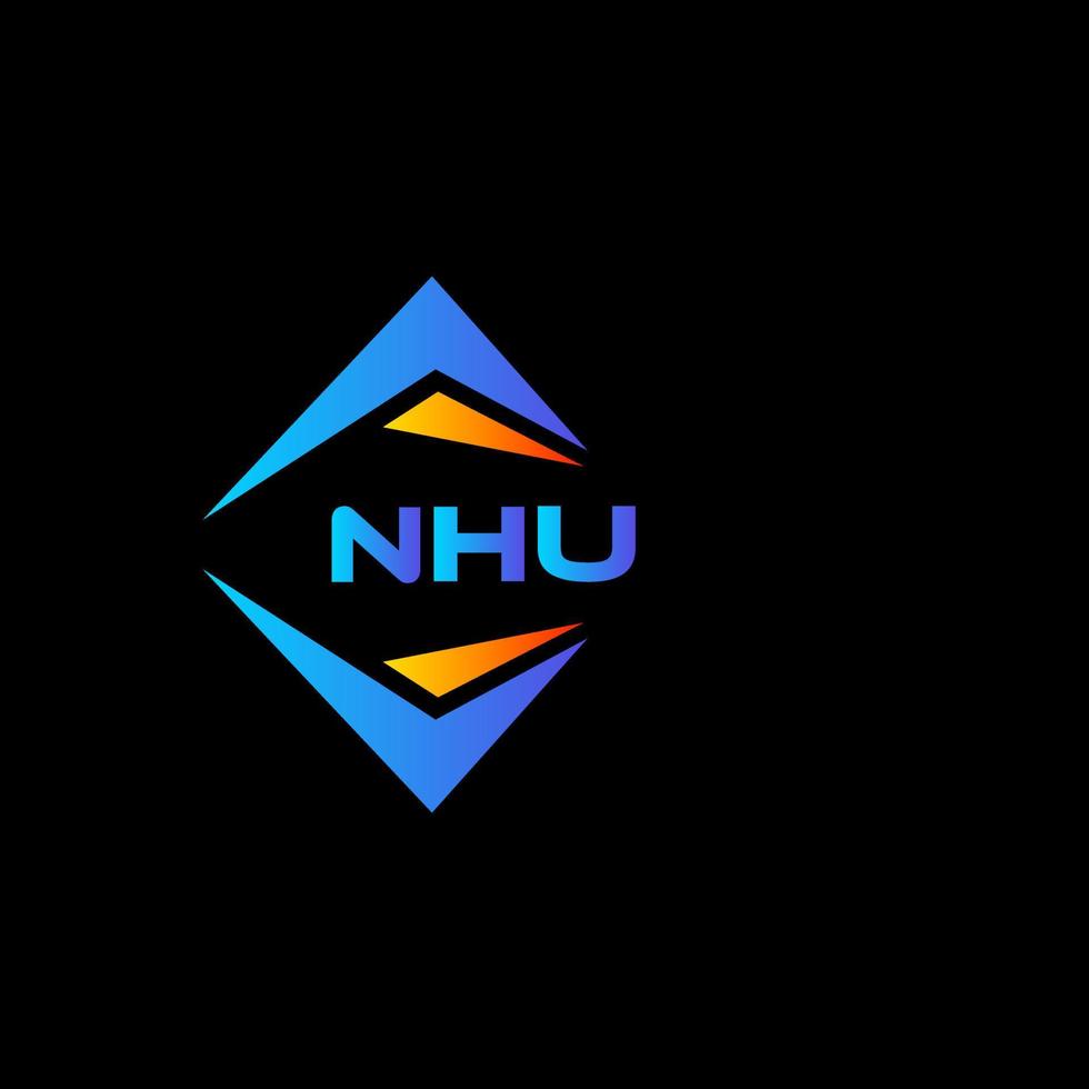 nhu astratto tecnologia logo design su nero sfondo. nhu creativo iniziali lettera logo concetto. vettore