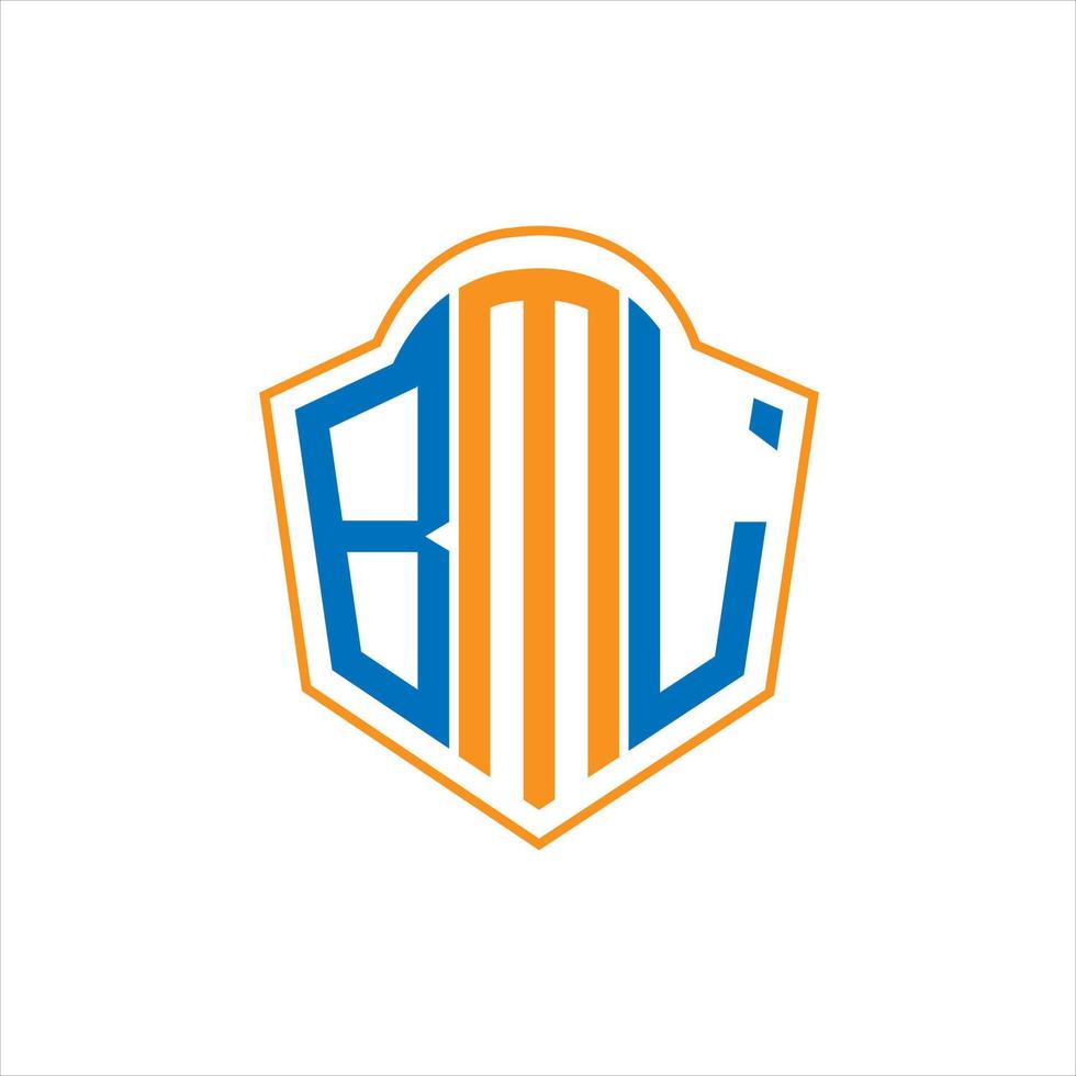 bml astratto monogramma scudo logo design su bianca sfondo. bml creativo iniziali lettera logo. vettore