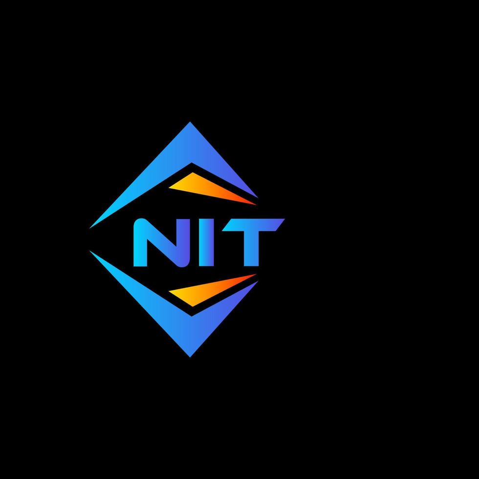 nit astratto tecnologia logo design su nero sfondo. nit creativo iniziali lettera logo concetto. vettore