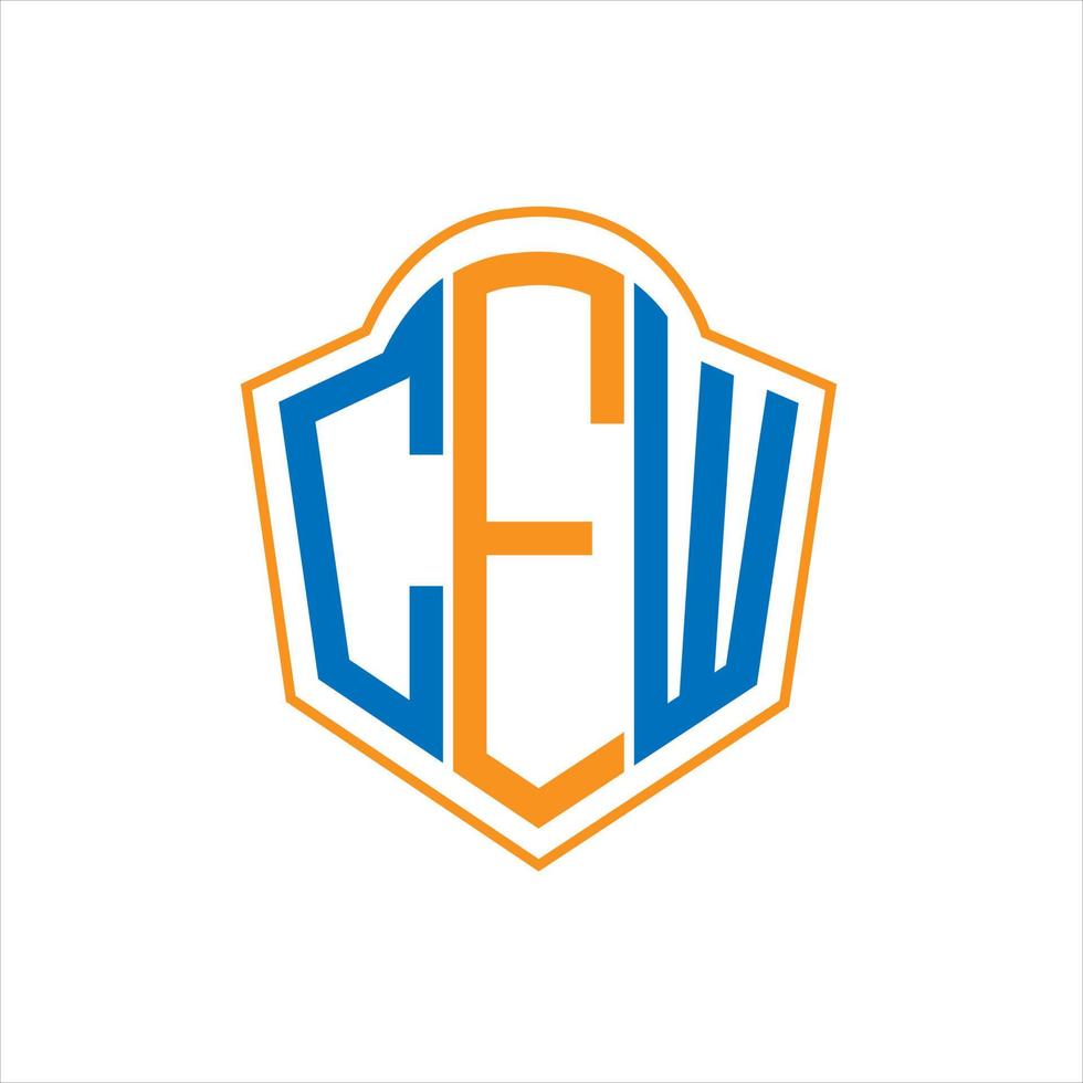 cew astratto monogramma scudo logo design su bianca sfondo. cew creativo iniziali lettera logo. vettore