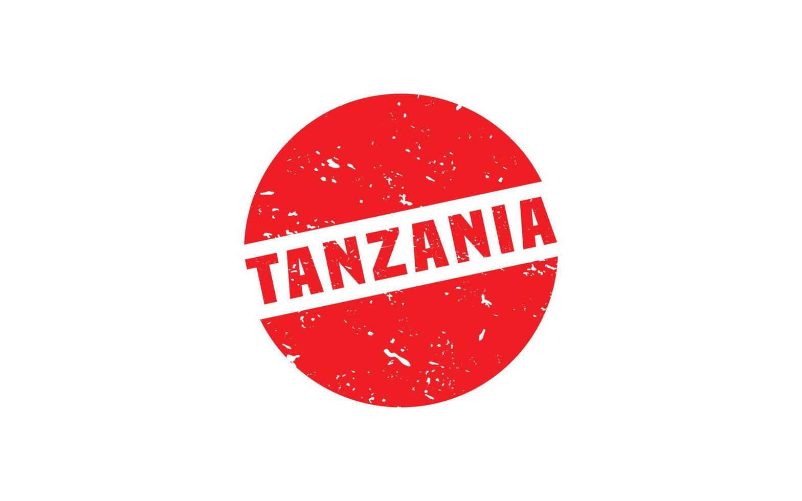 Tanzania gomma da cancellare francobollo con grunge stile su bianca sfondo vettore