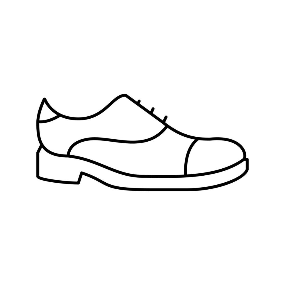 illustrazione vettoriale dell'icona della linea di cura delle scarpe in pelle