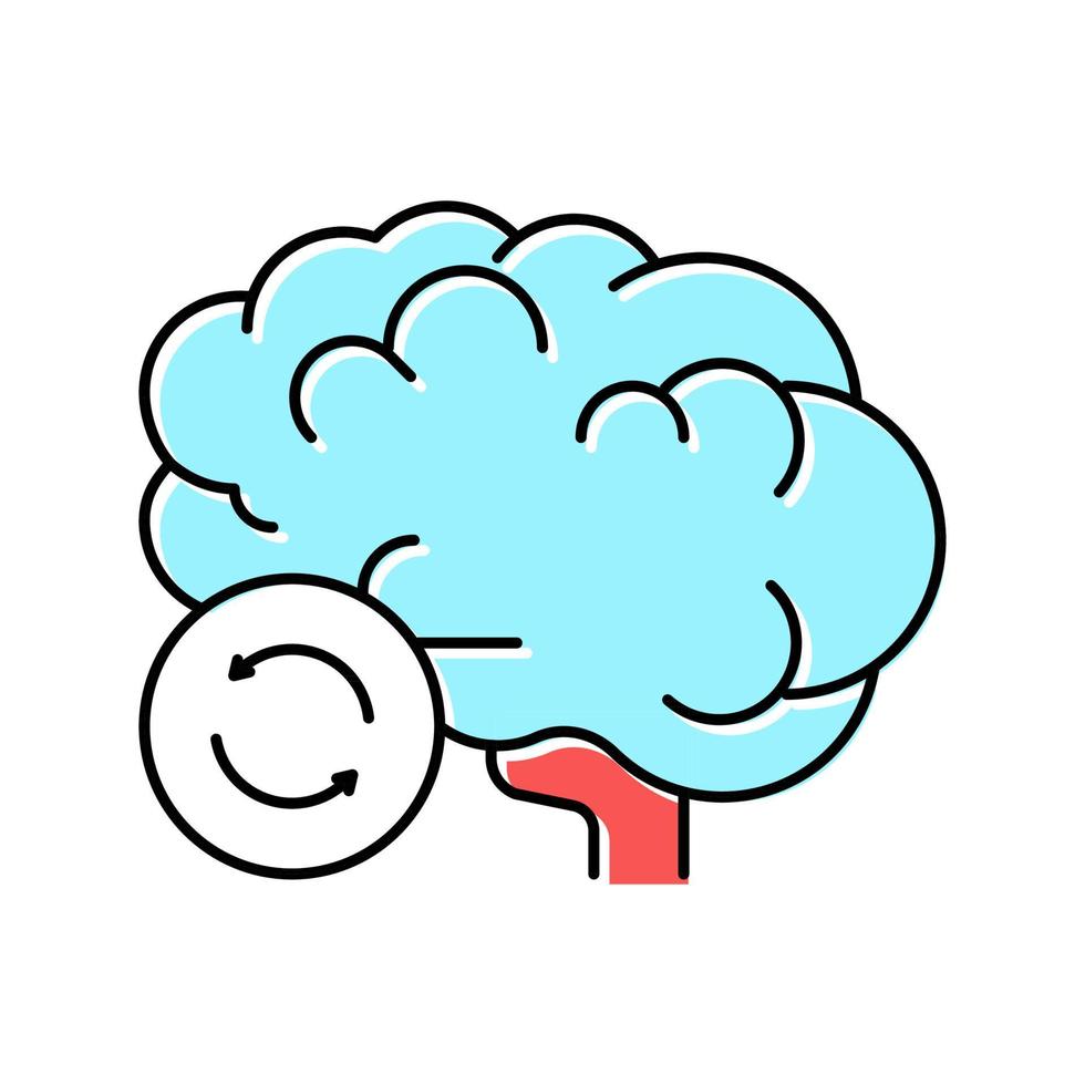 illustrazione vettoriale dell'icona del colore del trapianto di cervello