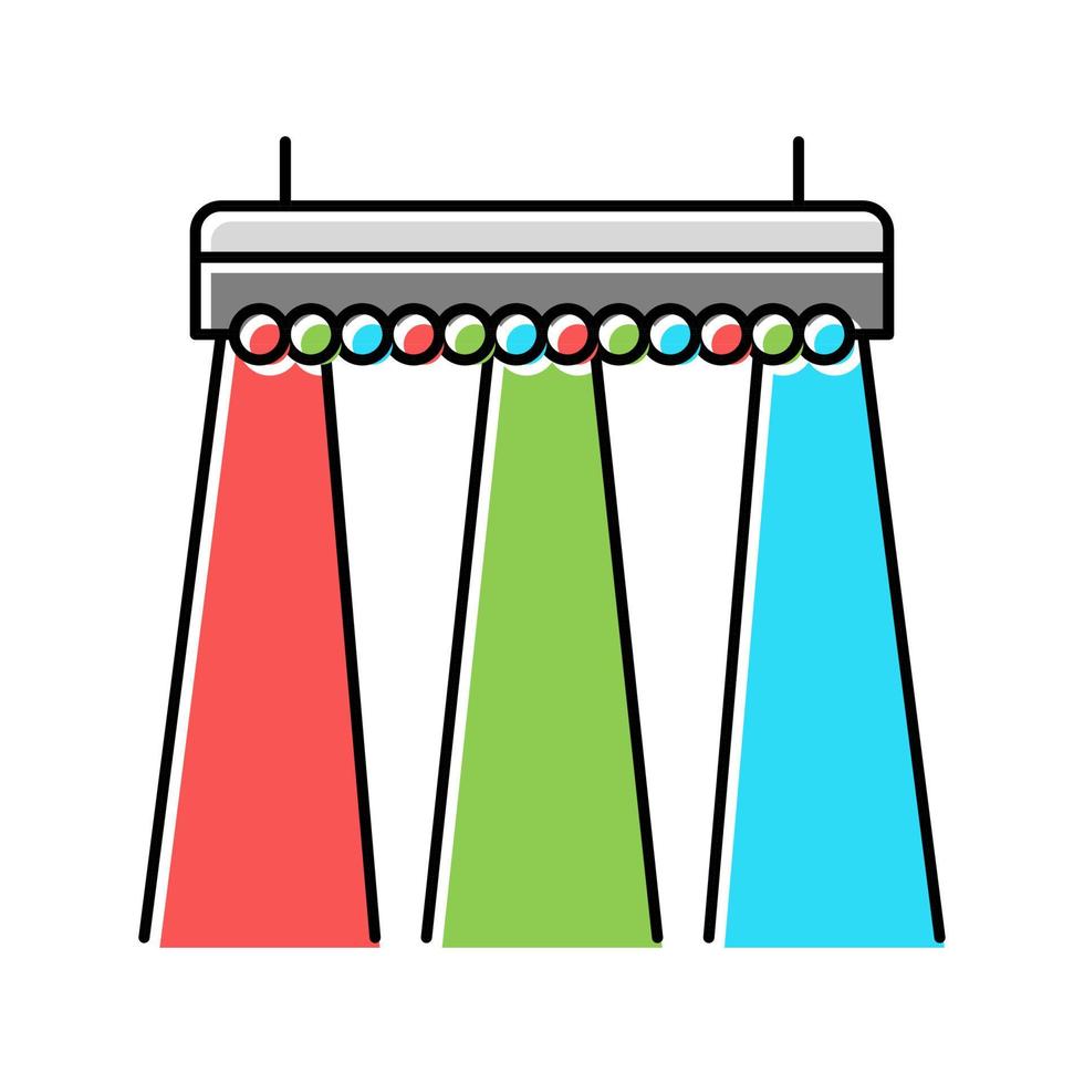 illustrazione vettoriale multicolore dell'icona del colore dell'illuminazione del concerto
