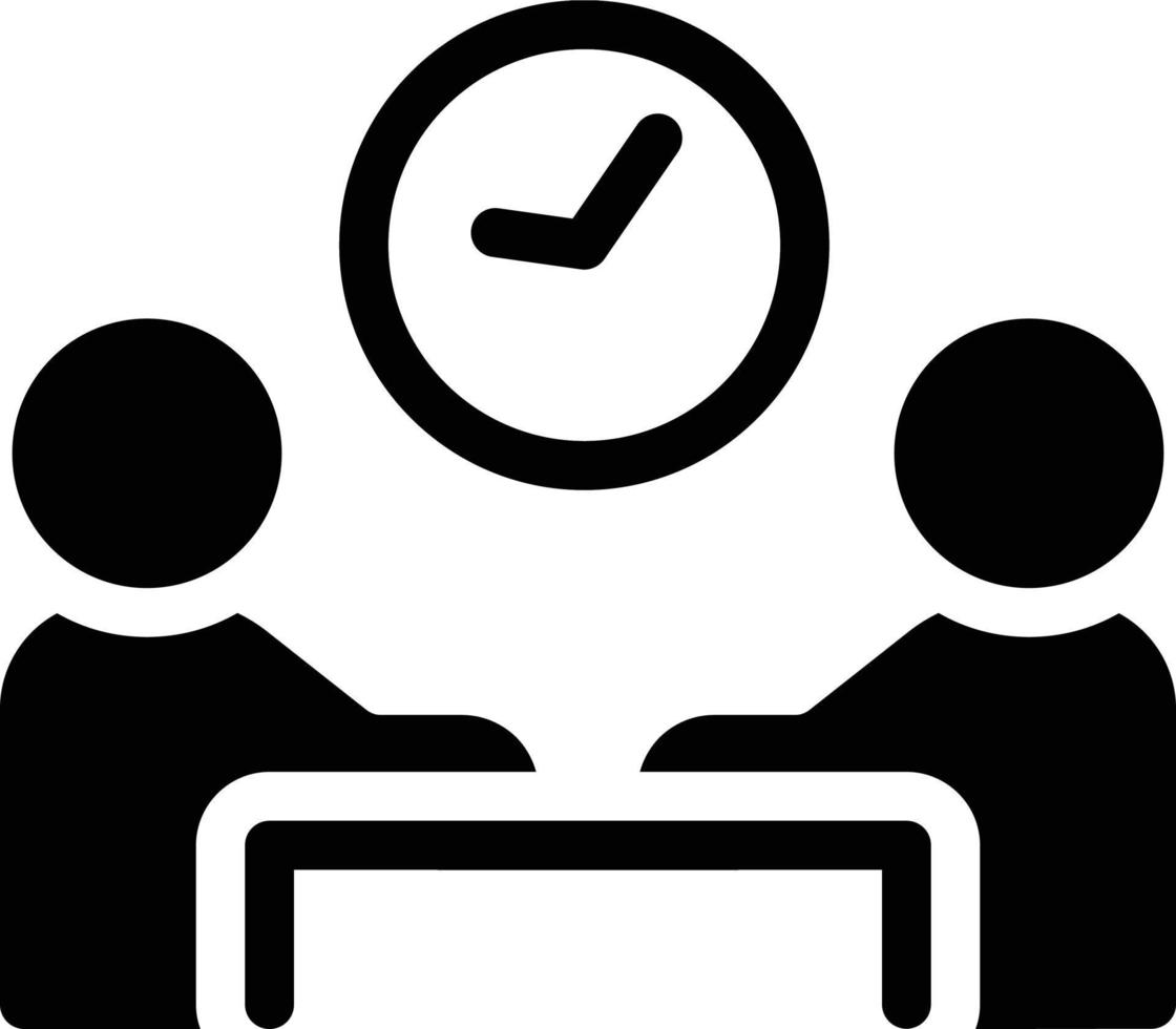 illustrazione vettoriale dell'ora della riunione su uno sfondo. simboli di qualità premium. icone vettoriali per il concetto e la progettazione grafica.
