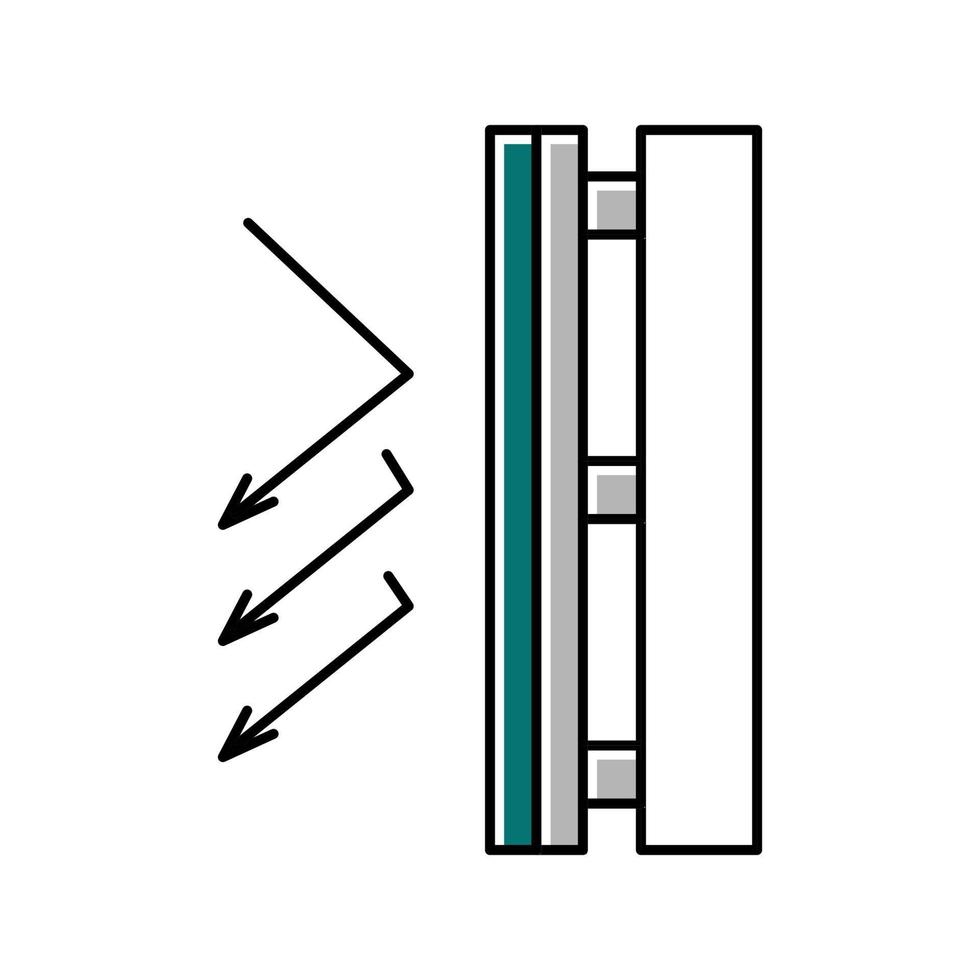 illustrazione vettoriale dell'icona del colore dello strato antivento