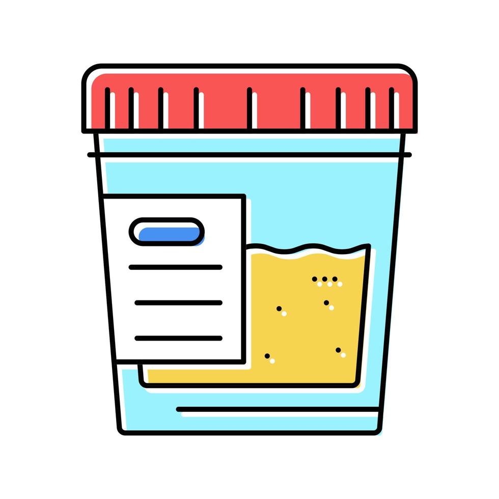urina droga test colore icona vettore illustrazione