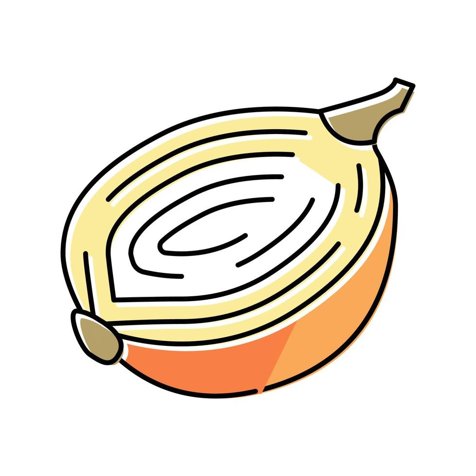 illustrazione vettoriale dell'icona a forma di mezza cipolla