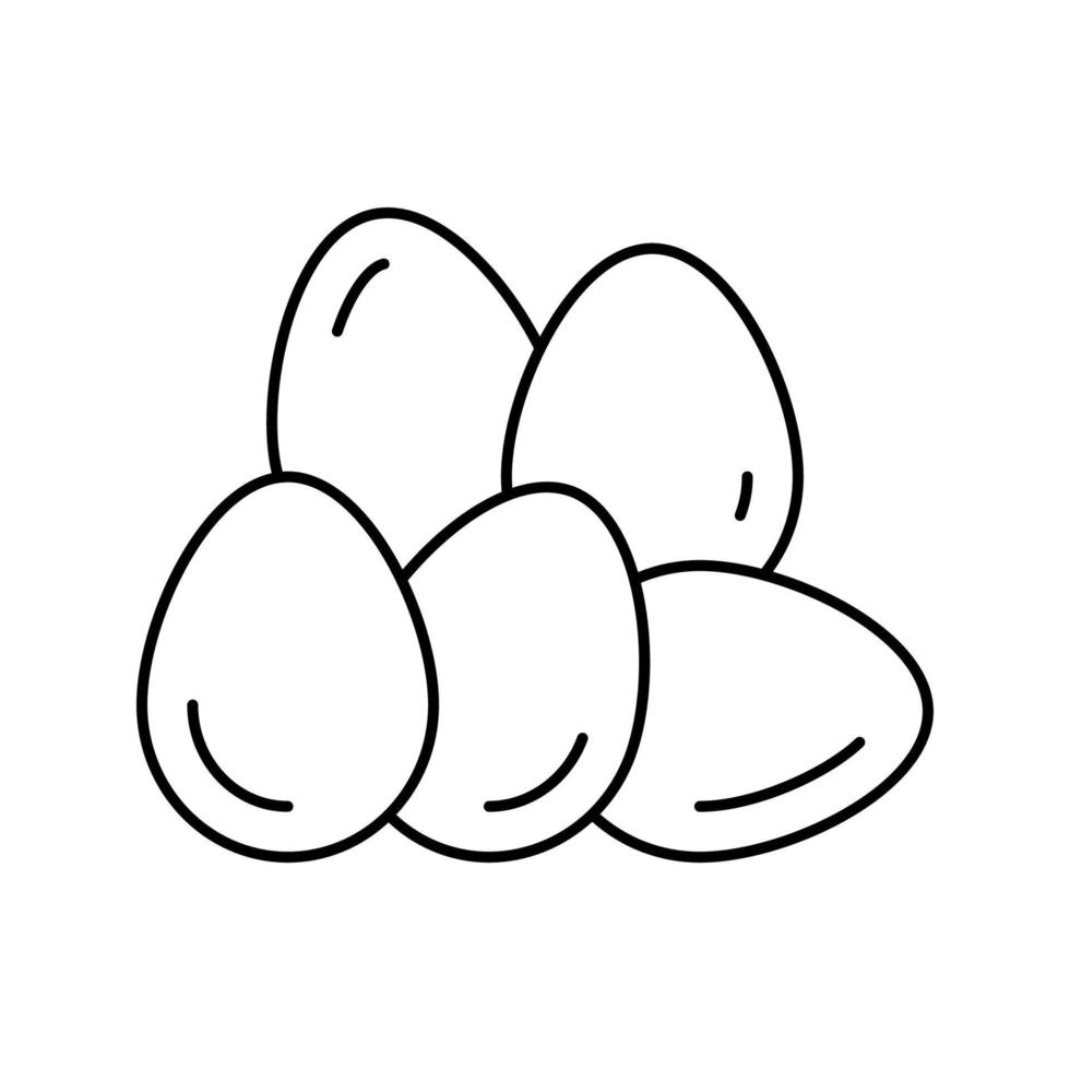 illustrazione vettoriale dell'icona della linea di pollo all'uovo