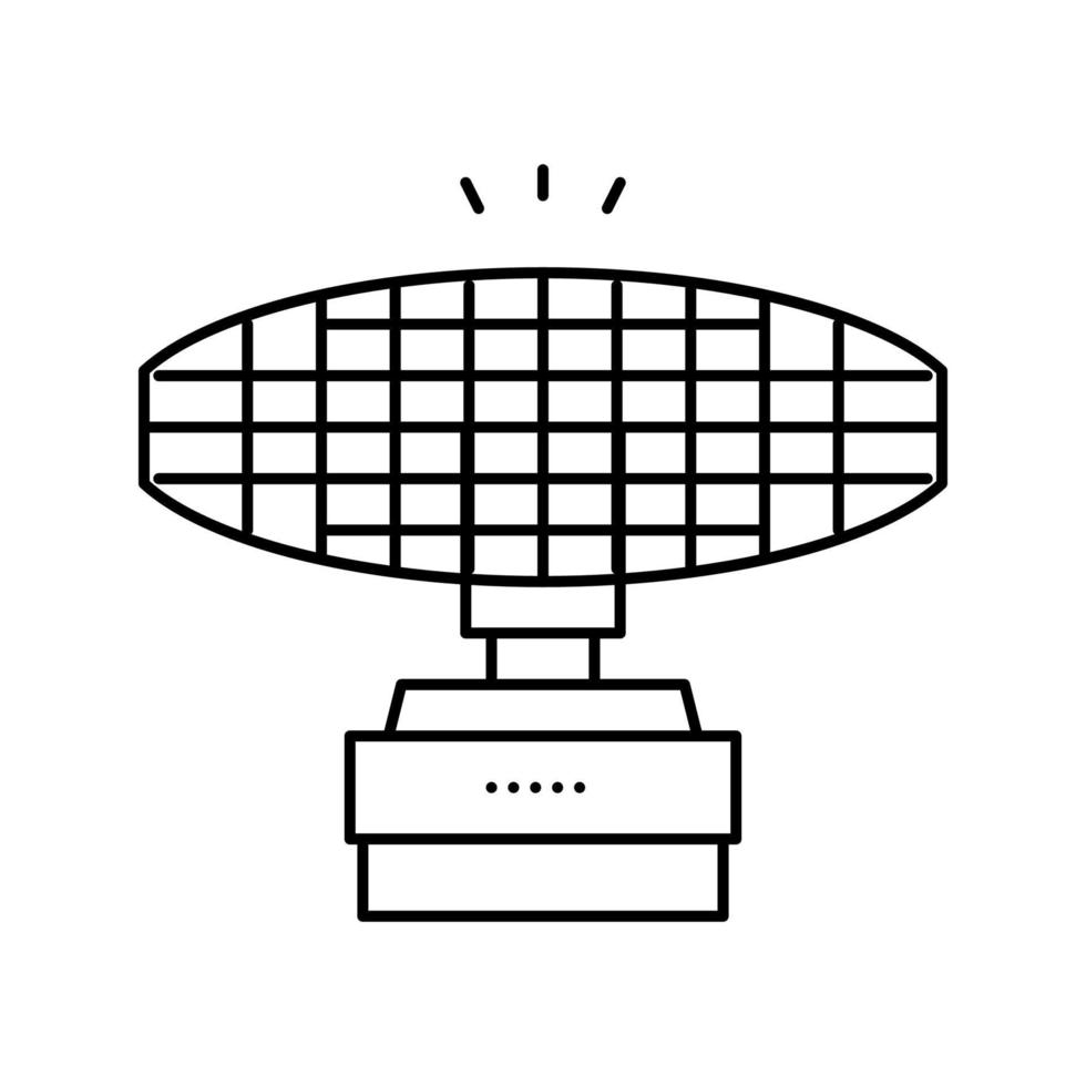 illustrazione vettoriale dell'icona della linea di apparecchiature radar