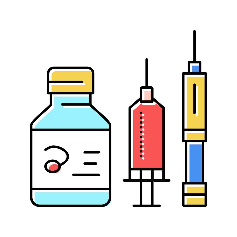 illustrazione vettoriale dell'icona a colori di farmaci e preparati
