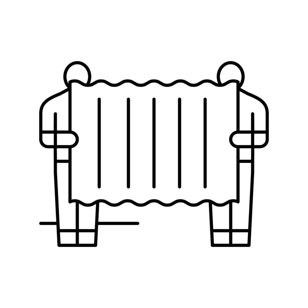 illustrazione vettoriale dell'icona della linea di servizio di rimozione dell'amianto
