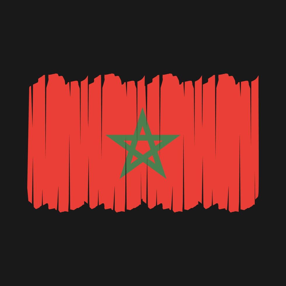 pennellate bandiera marocco vettore