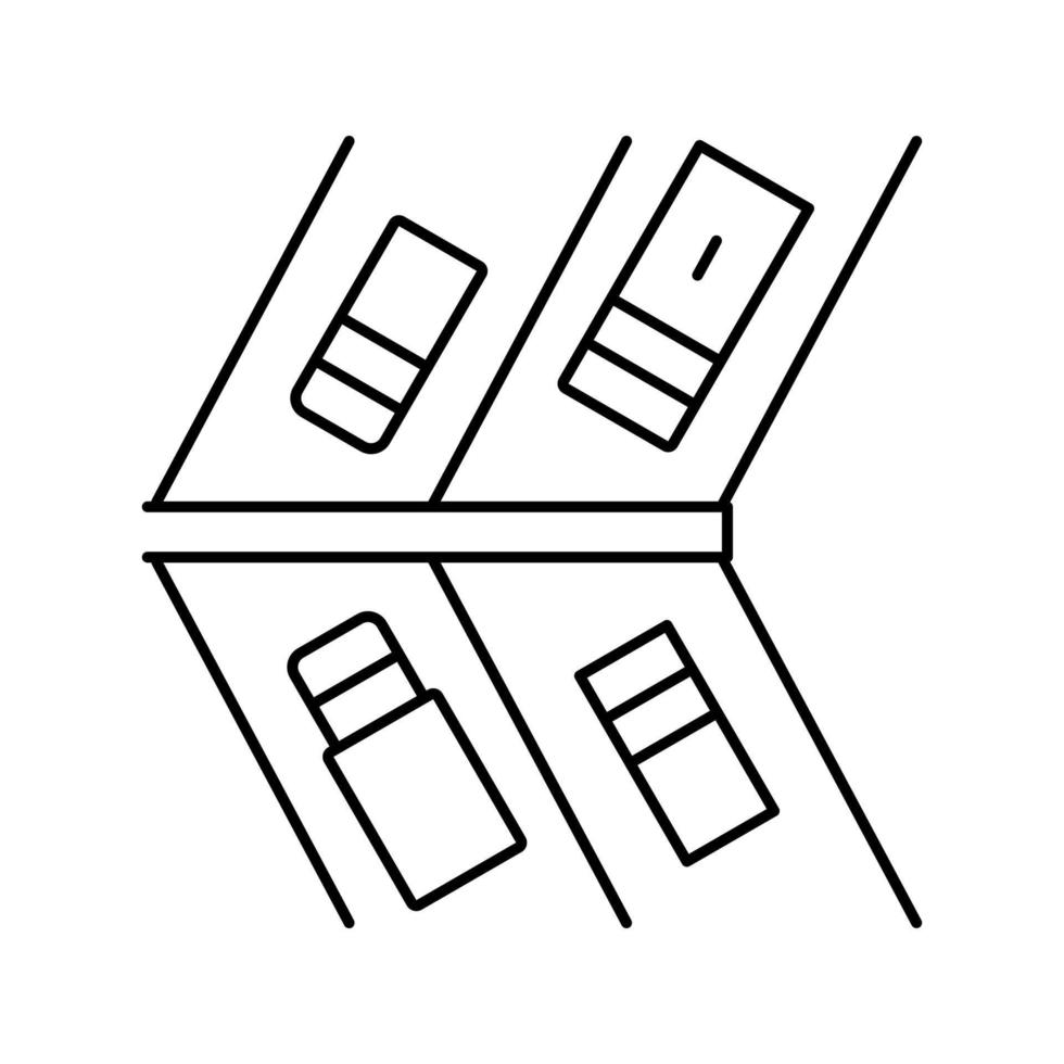 illustrazione vettoriale dell'icona della linea di parcheggio del mercato