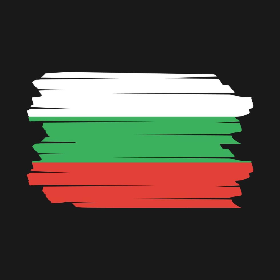 Bulgaria bandiera spazzola vettore