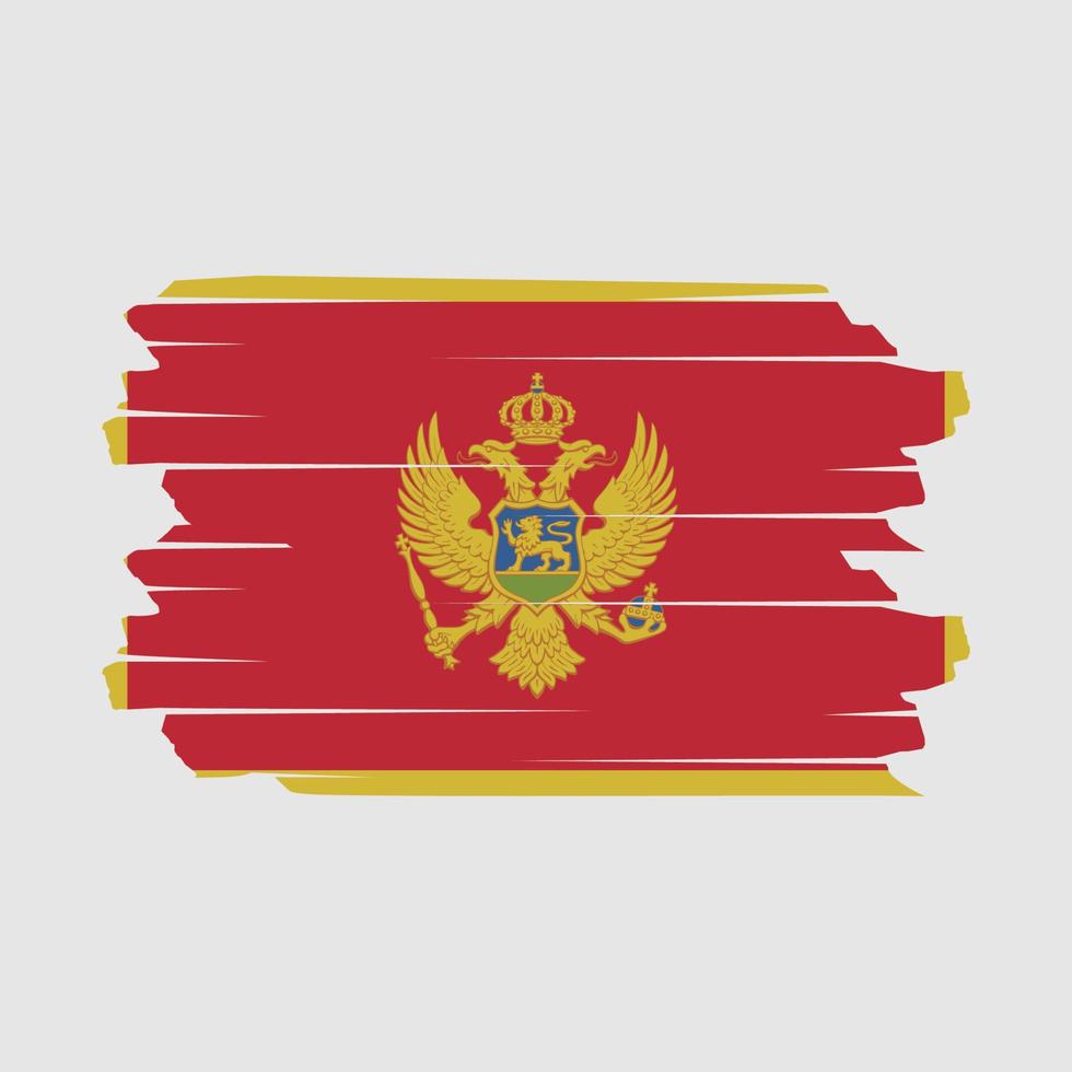 montenegro bandiera spazzola vettore