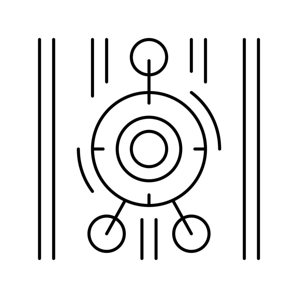 illustrazione vettoriale dell'icona della linea di vista aliena