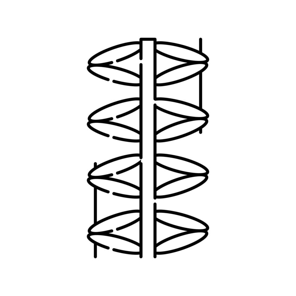 illustrazione vettoriale dell'icona della linea dell'armatura in acciaio
