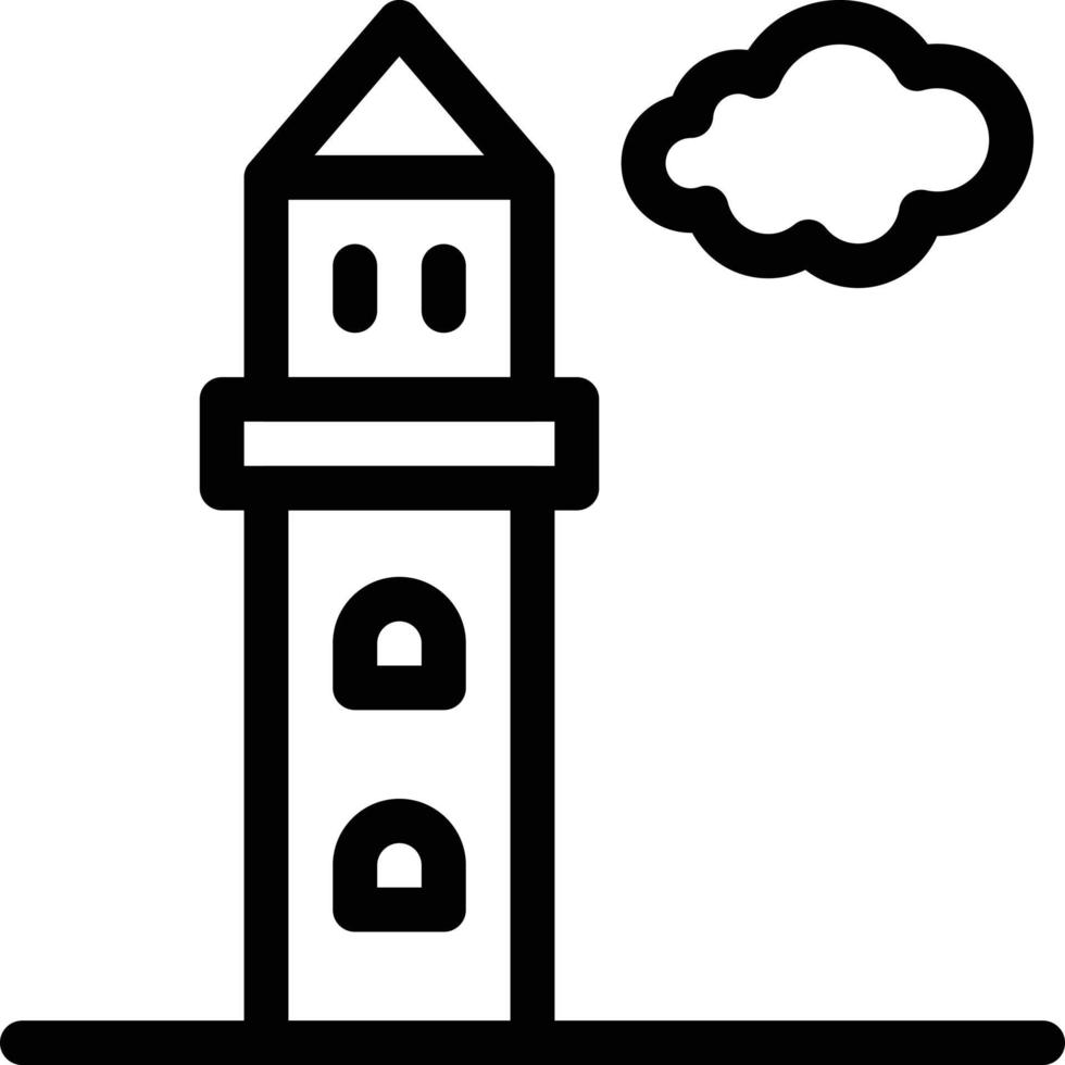 illustrazione vettoriale della torre su uno sfondo. simboli di qualità premium. icone vettoriali per il concetto e la progettazione grafica.