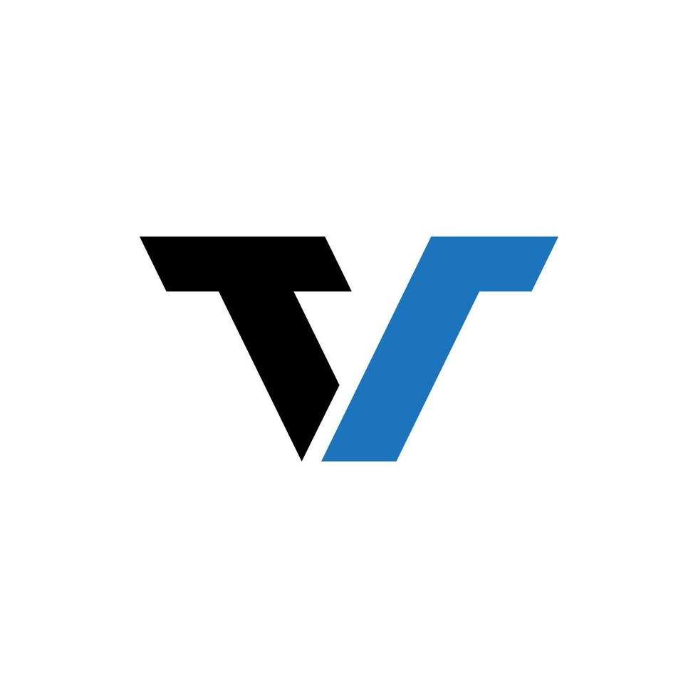 iniziale lettera tv logo design vettore