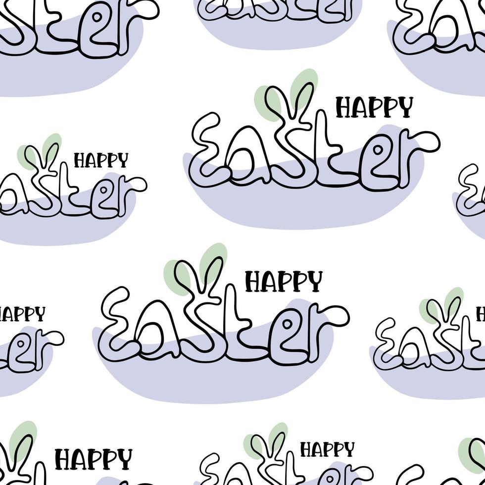 senza soluzione di continuità modello contento Pasqua lettering vettore