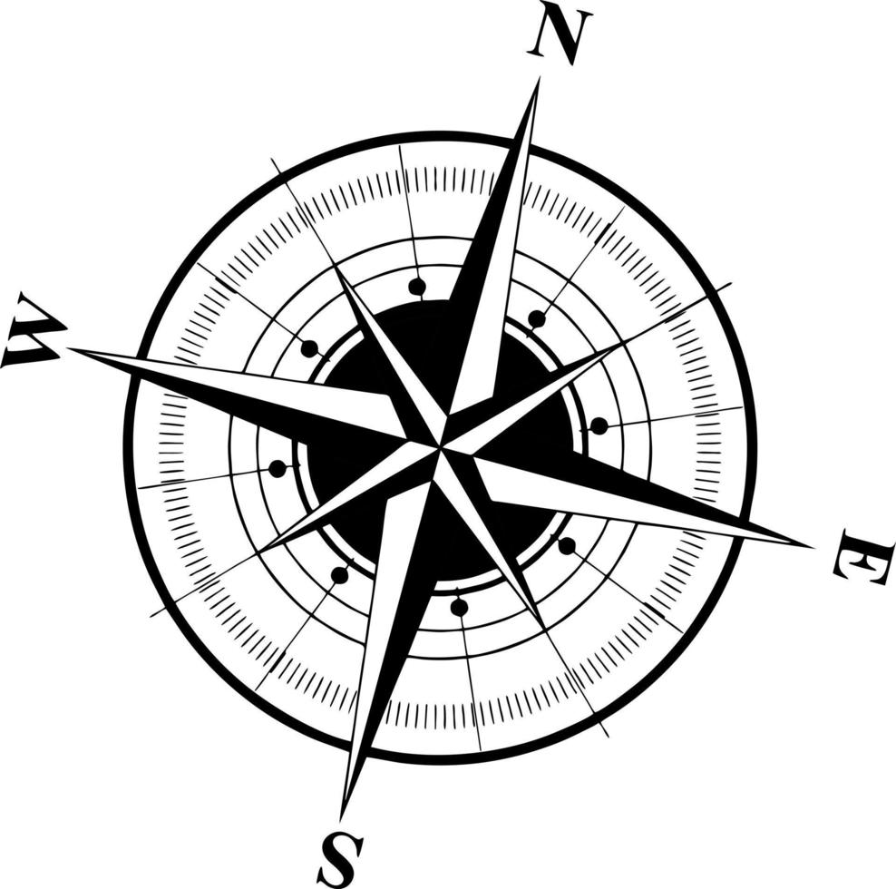 bussola design icona vettore arte