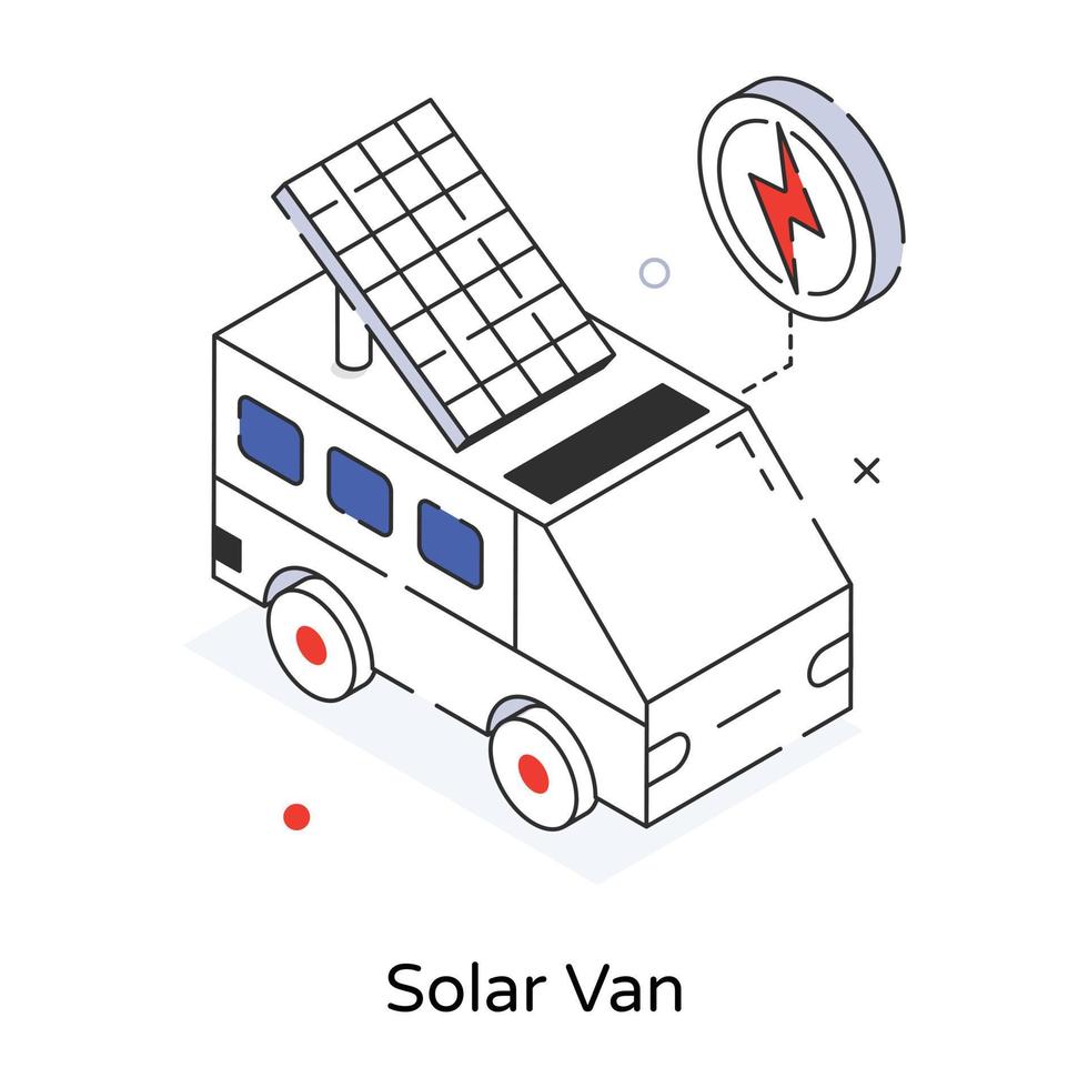 di moda solare furgone vettore