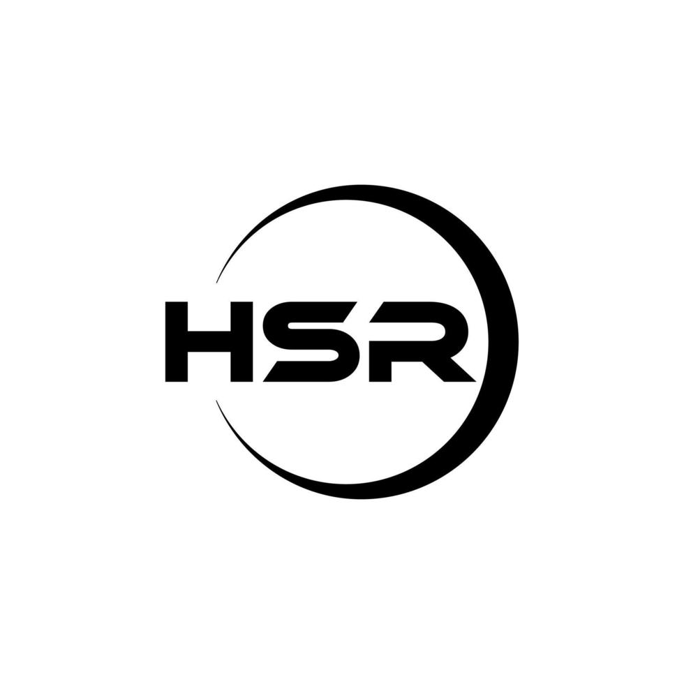 hsr lettera logo design nel illustrazione. vettore logo, calligrafia disegni per logo, manifesto, invito, eccetera.