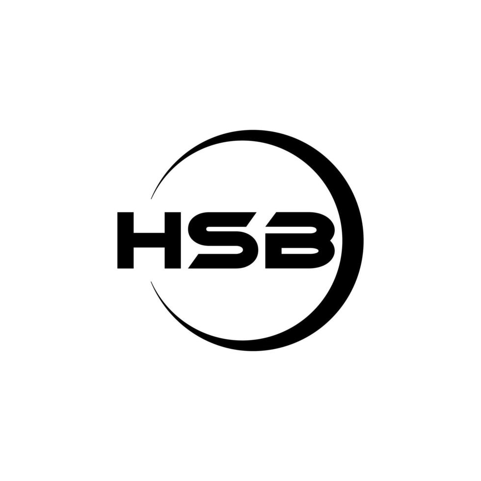 hsb lettera logo design nel illustrazione. vettore logo, calligrafia disegni per logo, manifesto, invito, eccetera.