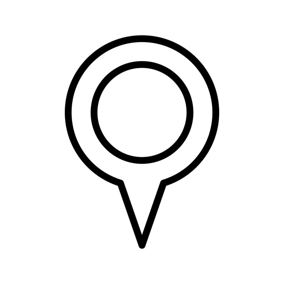Posizione posizione icona linea isolato su bianca sfondo. nero piatto magro icona su moderno schema stile. lineare simbolo e modificabile ictus. semplice e pixel Perfetto ictus vettore illustrazione
