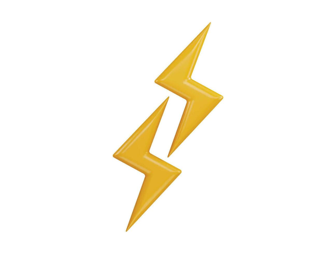 3d interpretazione elettricità 3d vettore icona illustrazione