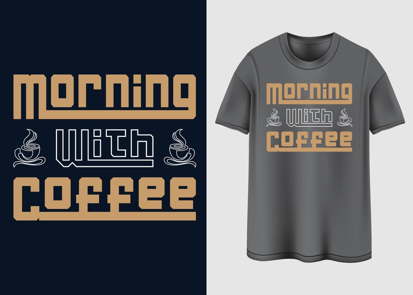 disegno della maglietta del caffè vettore