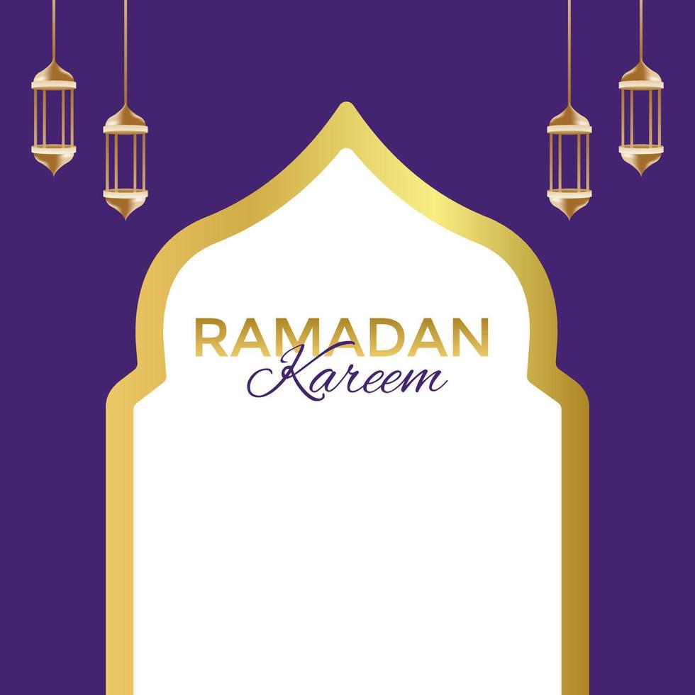 Ramadan kareem concetto bandiera vettore