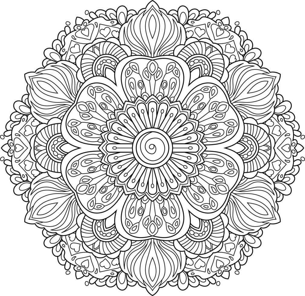 mandala modello linea arte, vettore illustrazione