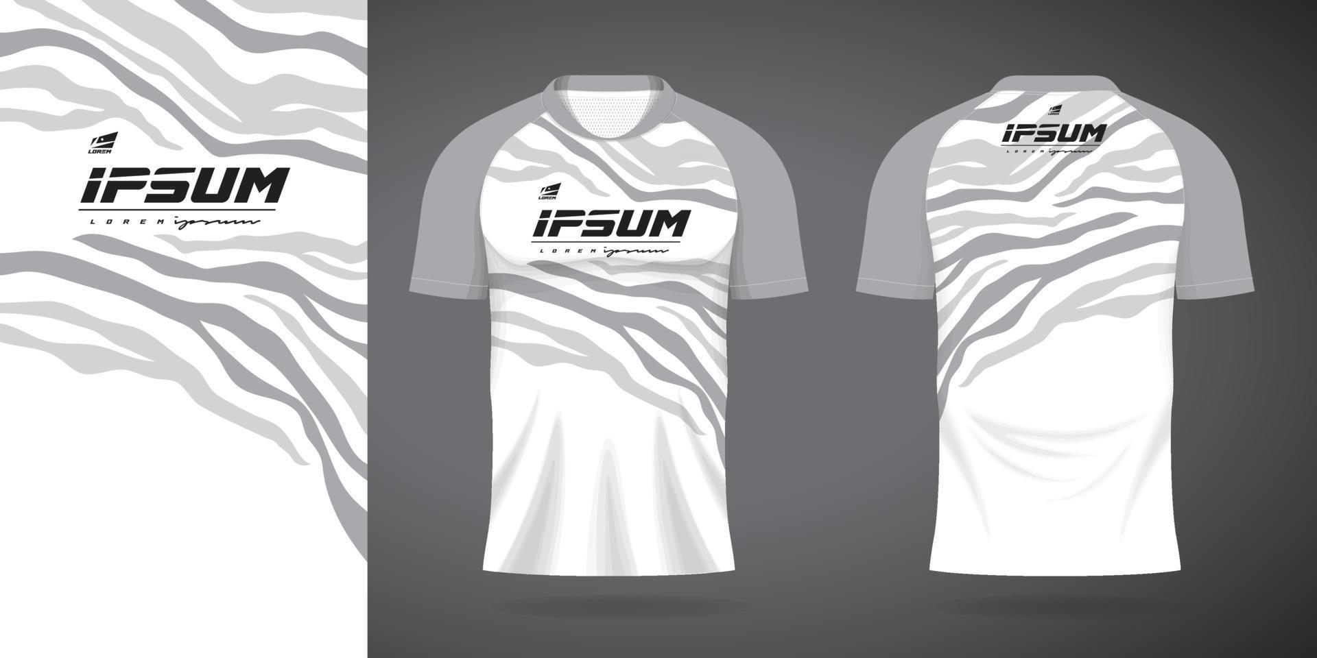 modello di design sportivo in jersey bianco vettore