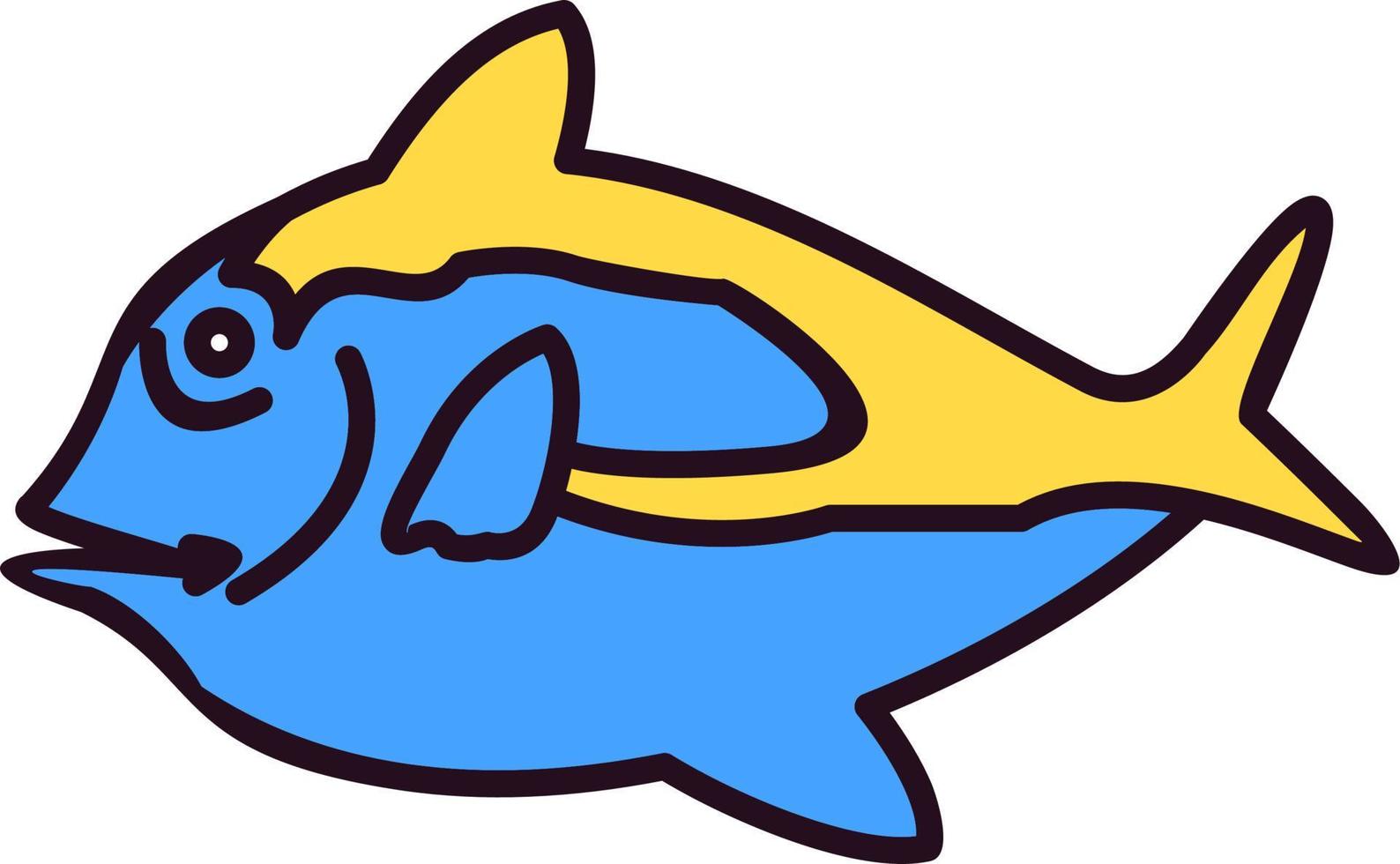 blu codolo pesce vettore icona