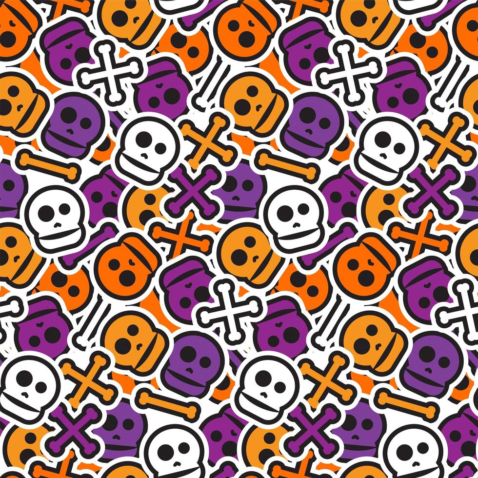 felice halloween seamless pattern. sfondo spaventoso e horror vettore