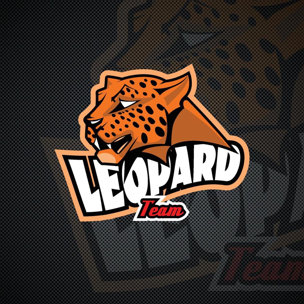 leopardo testa logo modello. eps 10 vettore grafica.