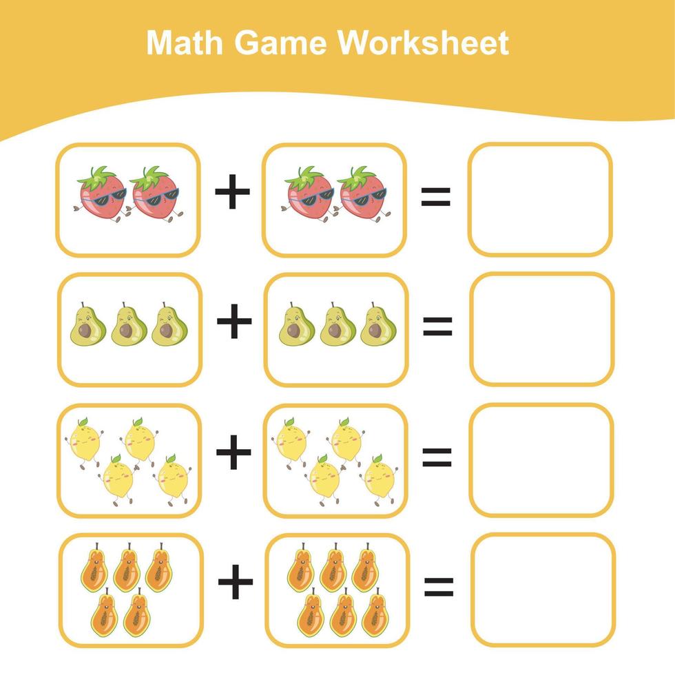 conteggio foglio di lavoro per bambini. contare e Scrivi il Rispondere. matematico foglio di lavoro. vettore illustrazione.