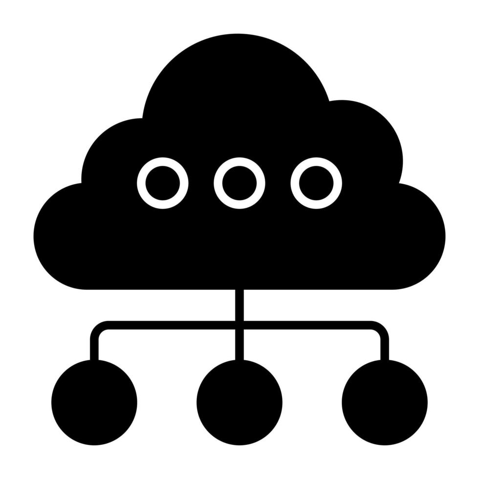icona di download premium del cloud networking vettore