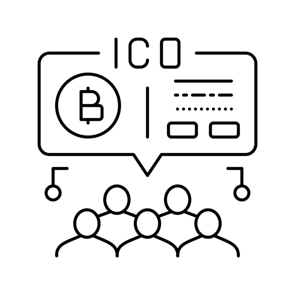 illustrazione vettoriale dell'icona della linea finanziaria ico