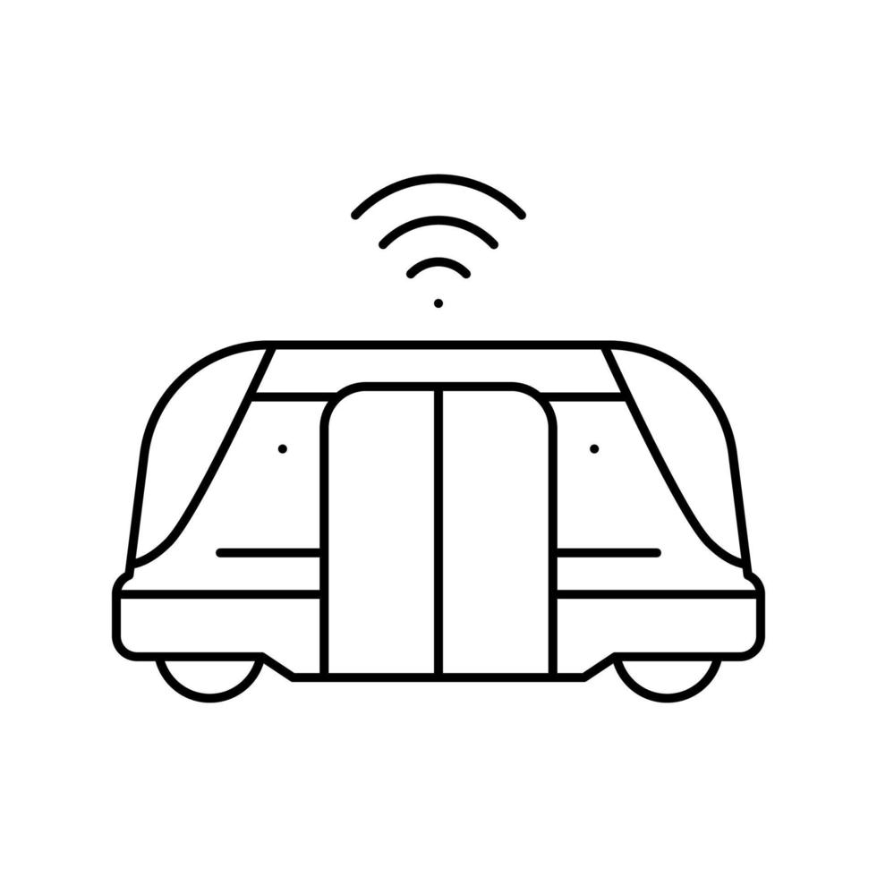 automatizzato trasporto linea icona vettore illustrazione