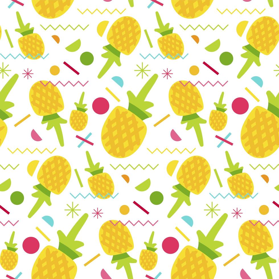 seamless pattern di ananas dolce vettore