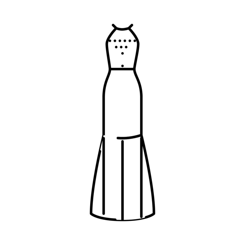 gioiello sposa vestito linea icona vettore illustrazione