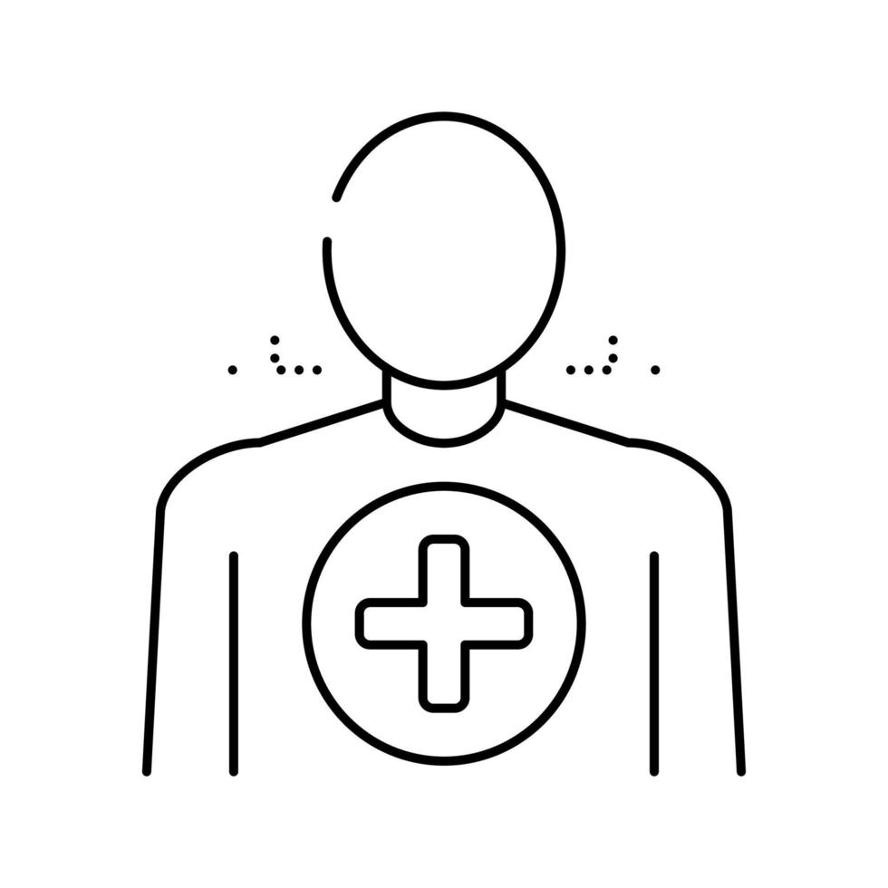 illustrazione vettoriale dell'icona della linea del nuovo collega umano